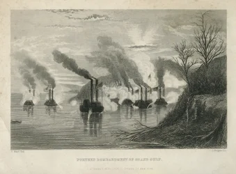 Bombardement de Grand Gulf par Porter, vers 1863